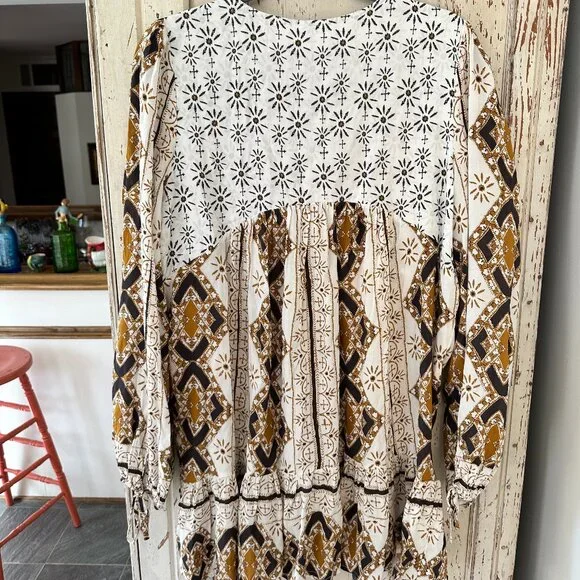 FREE PEOPLE BEIGE DOWN BY THE BAY TUNIC - Picture 6 of 7